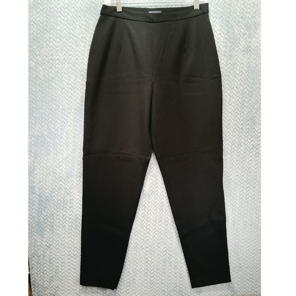 Gap Stretch Black High Rise Side Zip Tapered Ankle Pants Size 10A Career Trouser